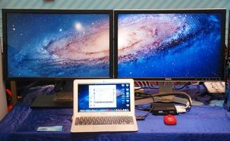 電腦連接兩個顯示器